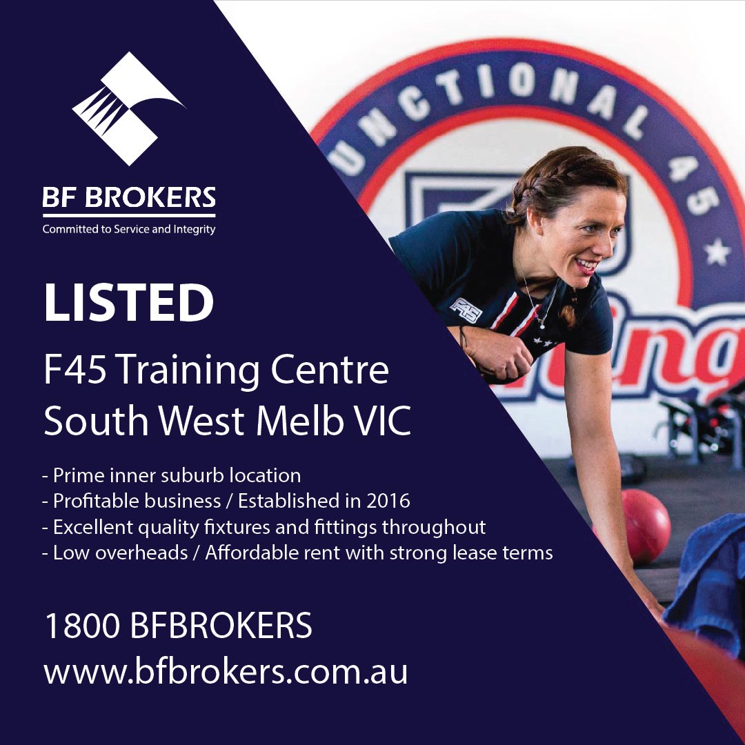 Business For Sale:  F45 Training Centre (South Western Melbourne)